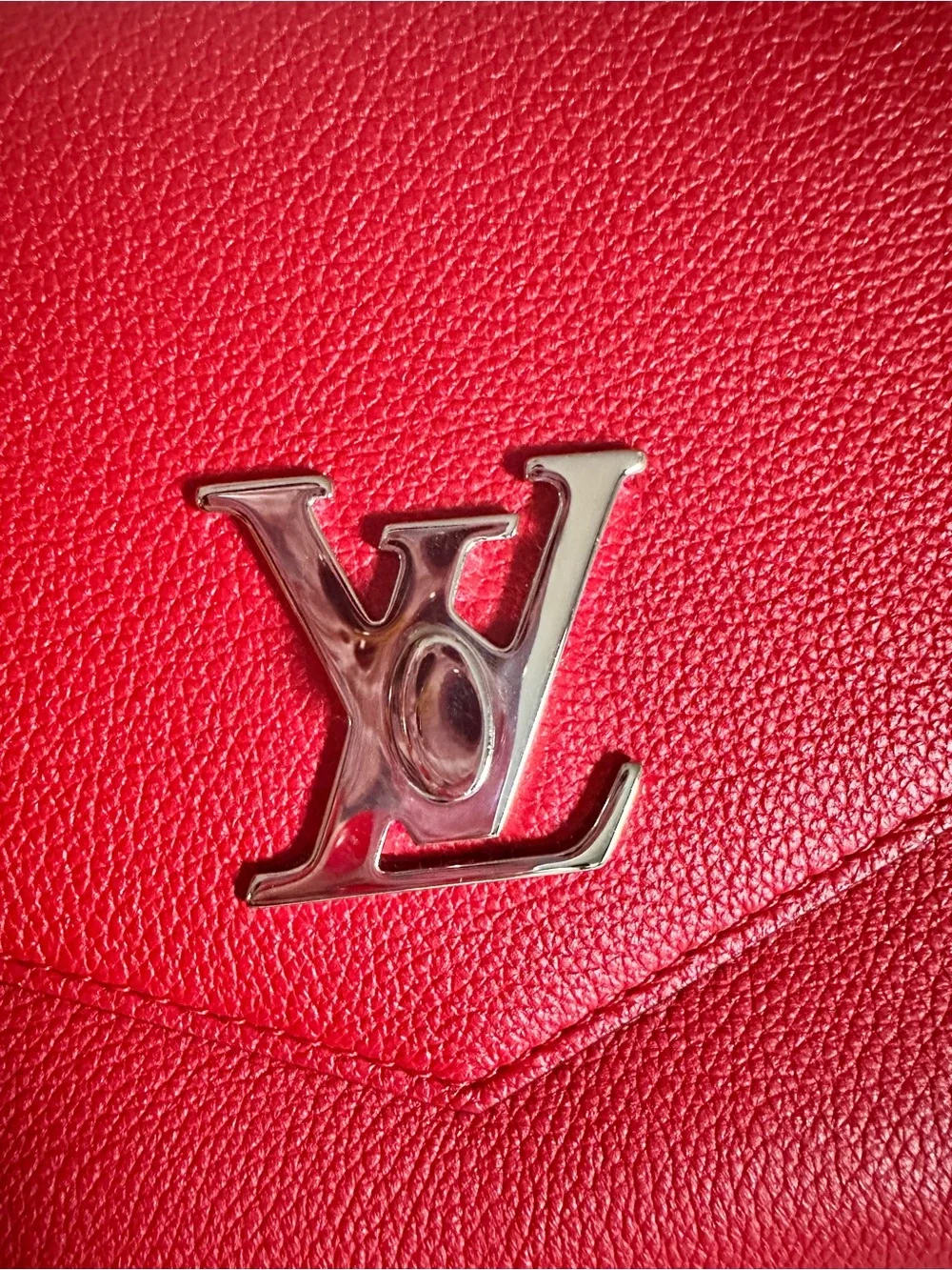 Louis Vuitton Mylockme BB in color RUBY